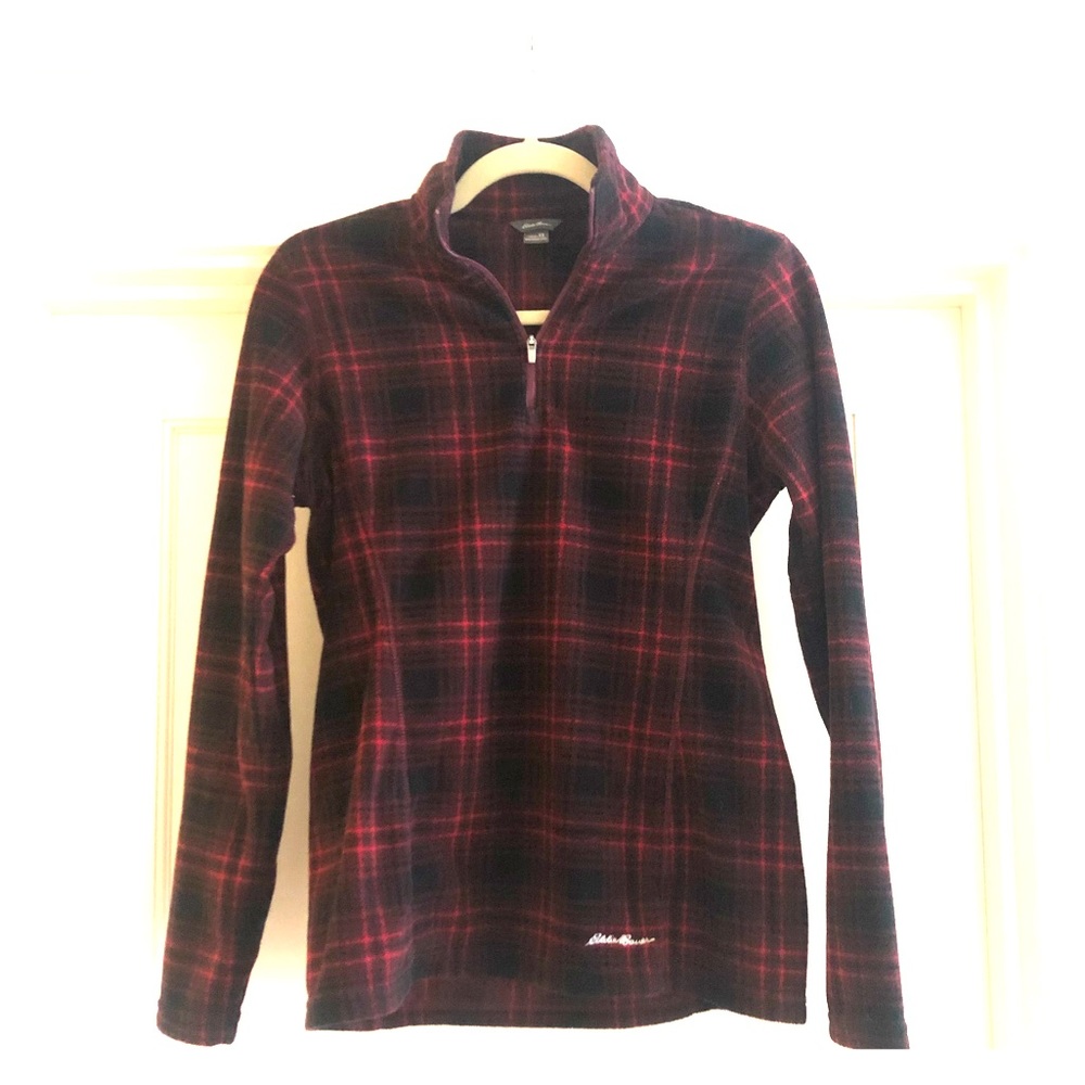 Eddie Bauer 1/4 zip flannel fleece XS